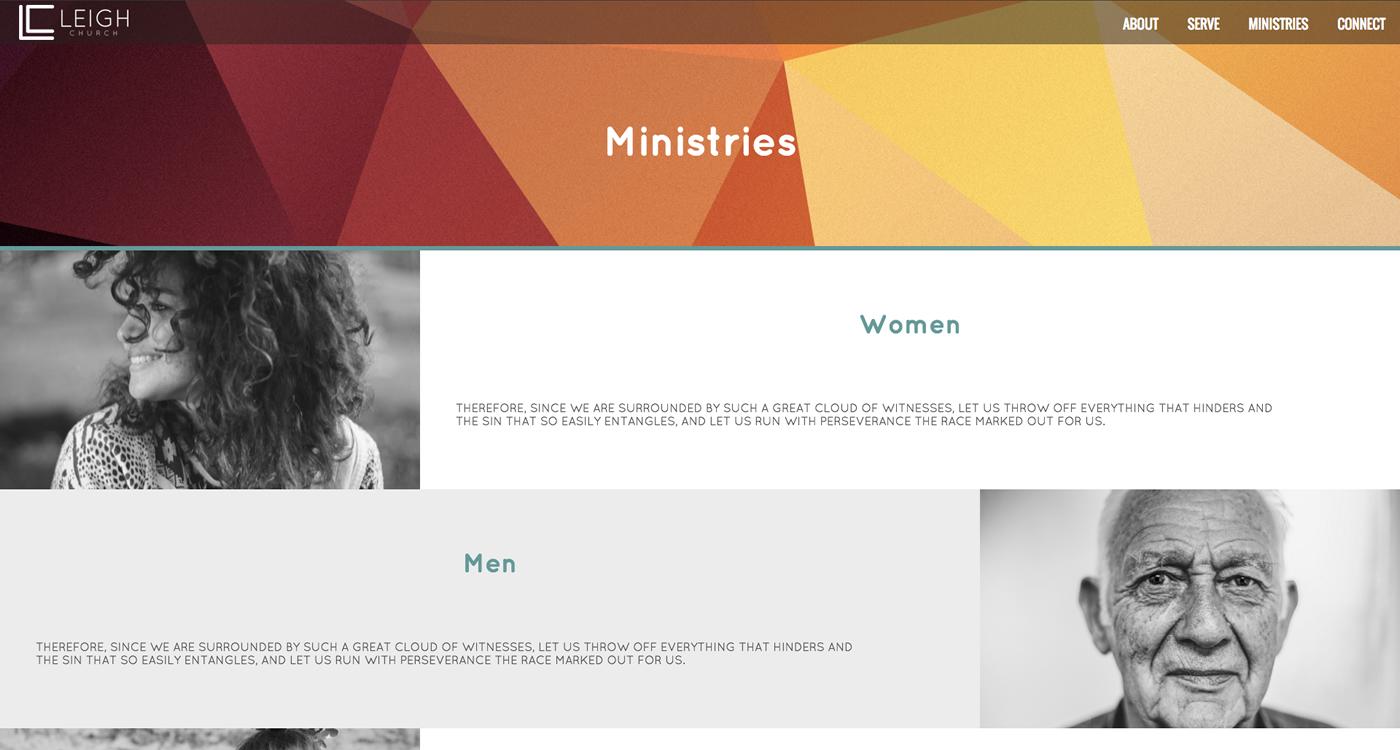Leigh Theme - Church Website Design by Radiate Ministry
