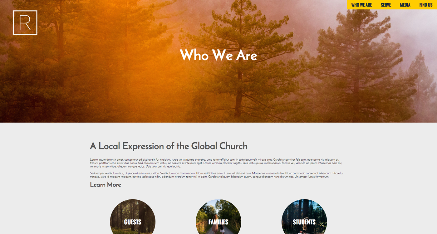 Reflector Theme - Church Website Design by Radiate Ministry